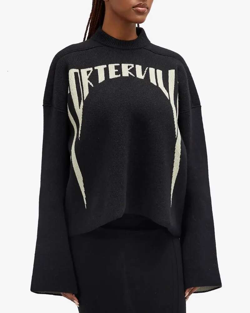 Y2k Streetwear Trend Gothic Letters Oversized Sweater Women's Fashion High Street Haruku Casual Pullover Pattern Long Sleeved