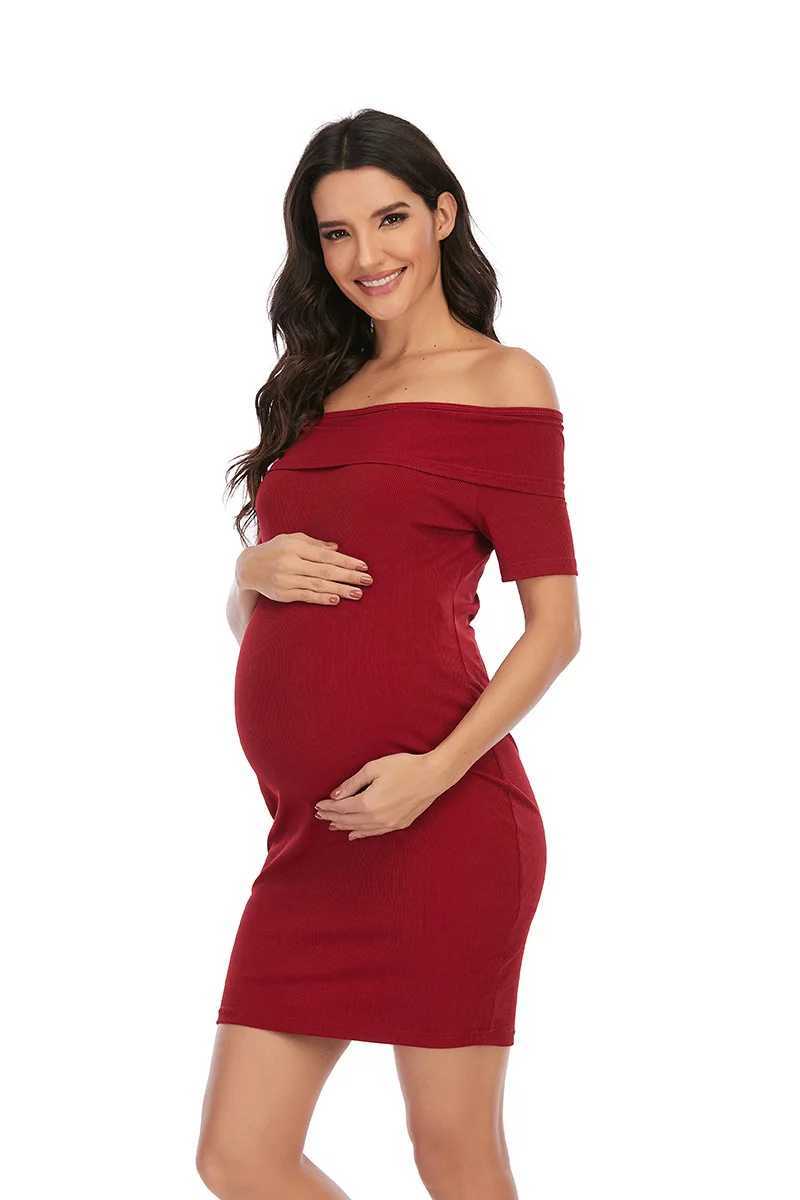 Summer Maternity Dress Photograghy Props Sleeveless Pregnancy Clothes For Pregnant Women Off Shoulder Brief Shot Maternity DressT250311