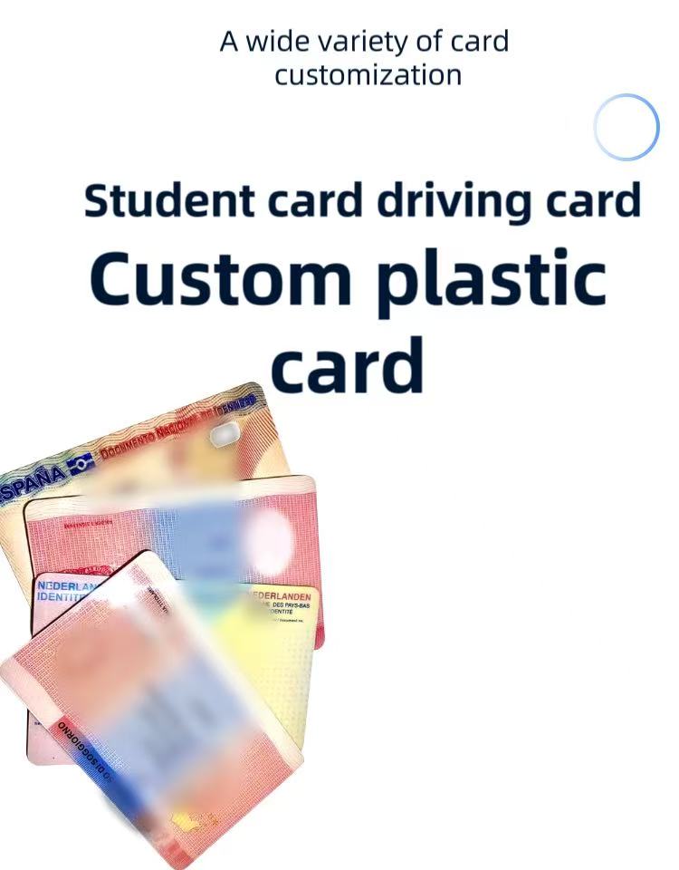 Custom plastic card portrait card Student card Overseas work card Custom Korea login COS entertainment prop card Customizable Identity Card with