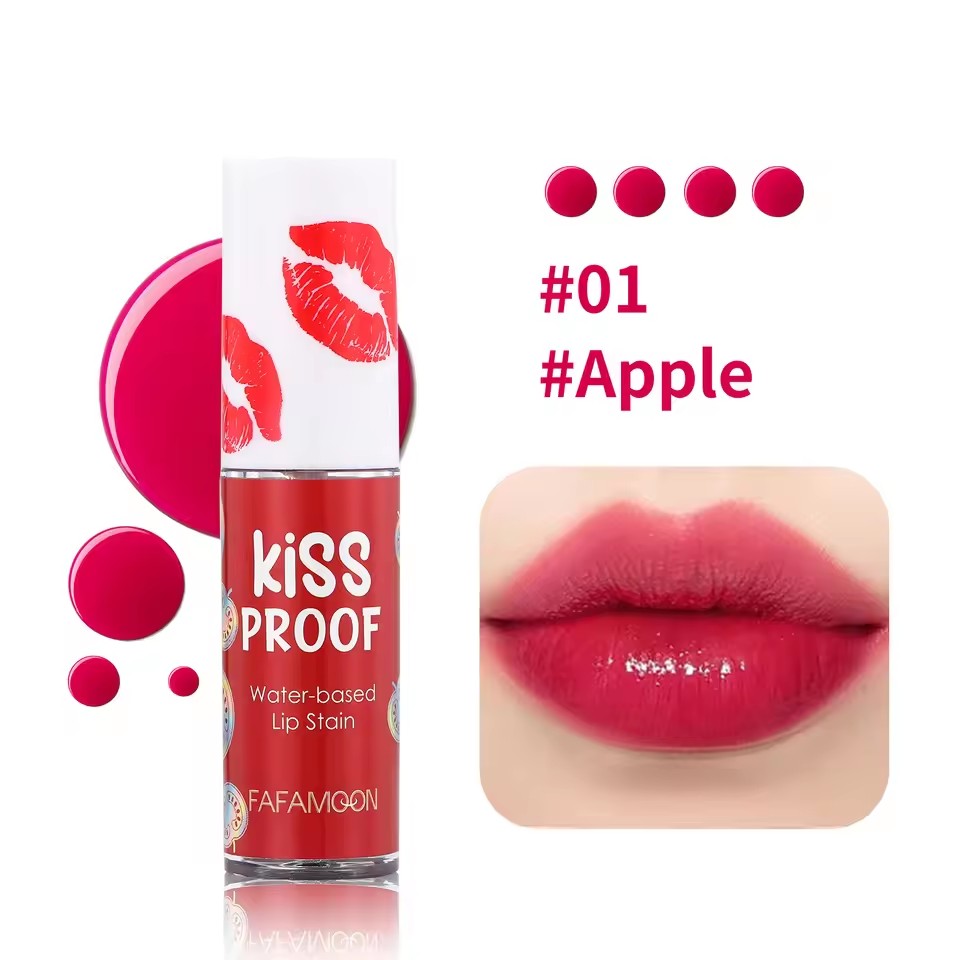 Tint Dyeing Liquid Lipstick and Blush 2 in 1 Waterproof Mirror Lip Gloss Water Lip Tint Non-sticky Lip Eye Cheek Makeup Cosmetic