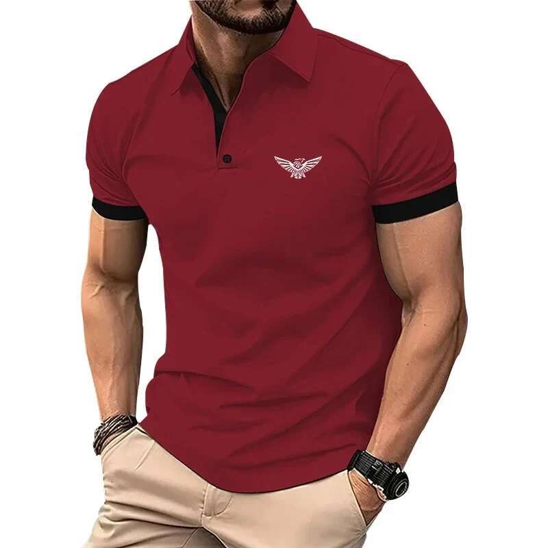 New Summer Men's Shorts Sleeve Polo Men Tee Shirt