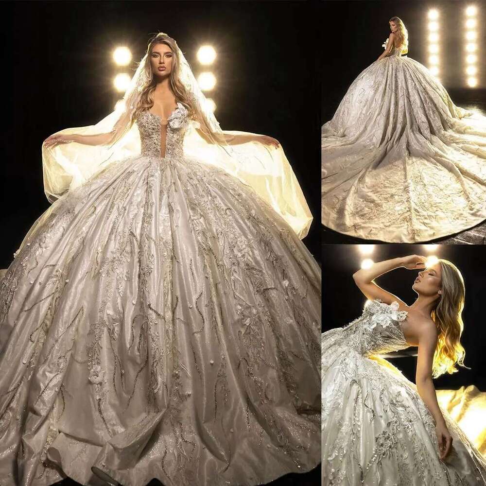 uoso applique arabic dresses sleeveless wedding dress backless beading crystal custom