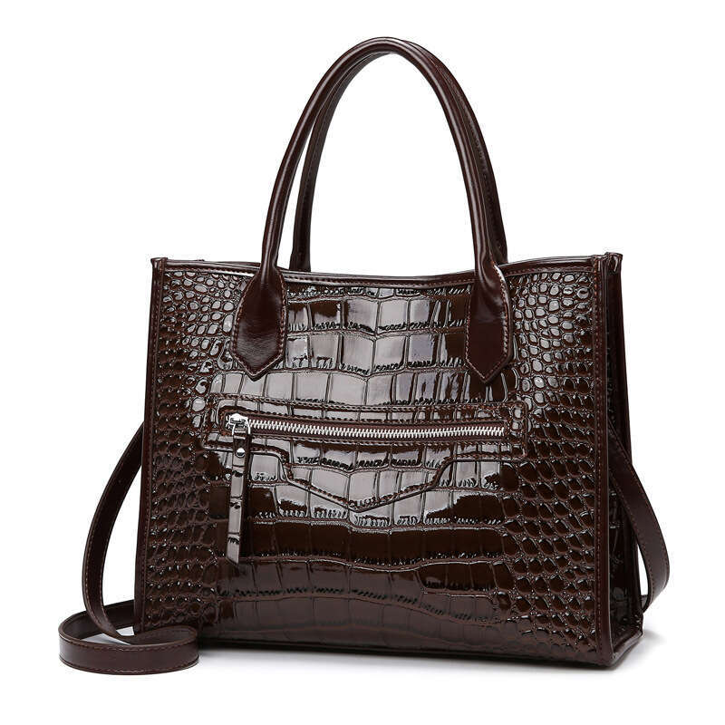 Women's Bags Wind tote bag autumn and winter, high-end crocodile patterned commuting bag, fashionable large capacity single shoulder handbag for 