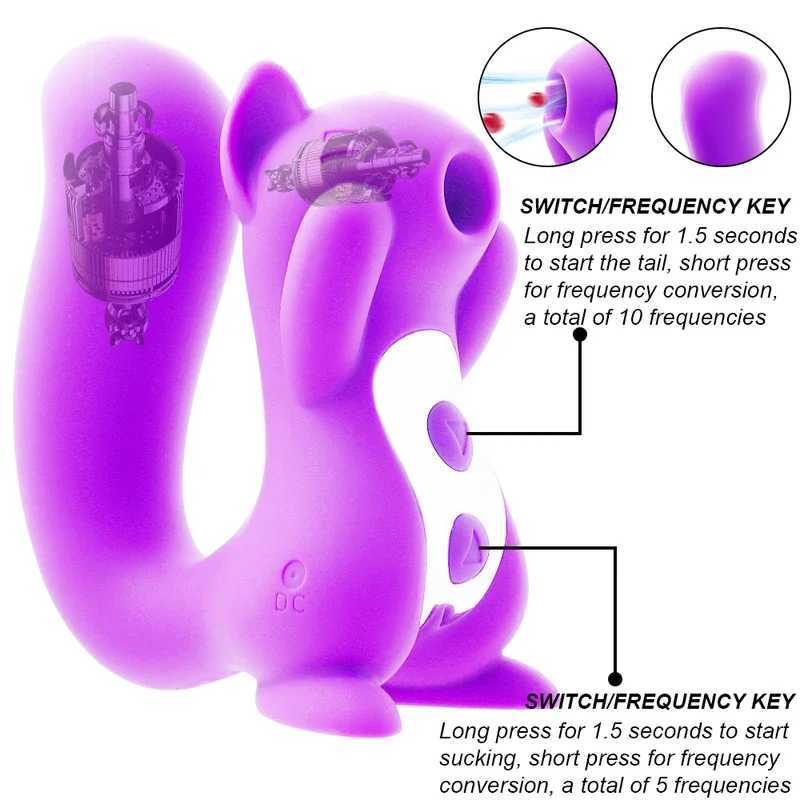 15 Modes Big Squirrel Oral Sucking Women Origin Vacuum Stimulator Sex Toys Goods for AdultsXJ250311