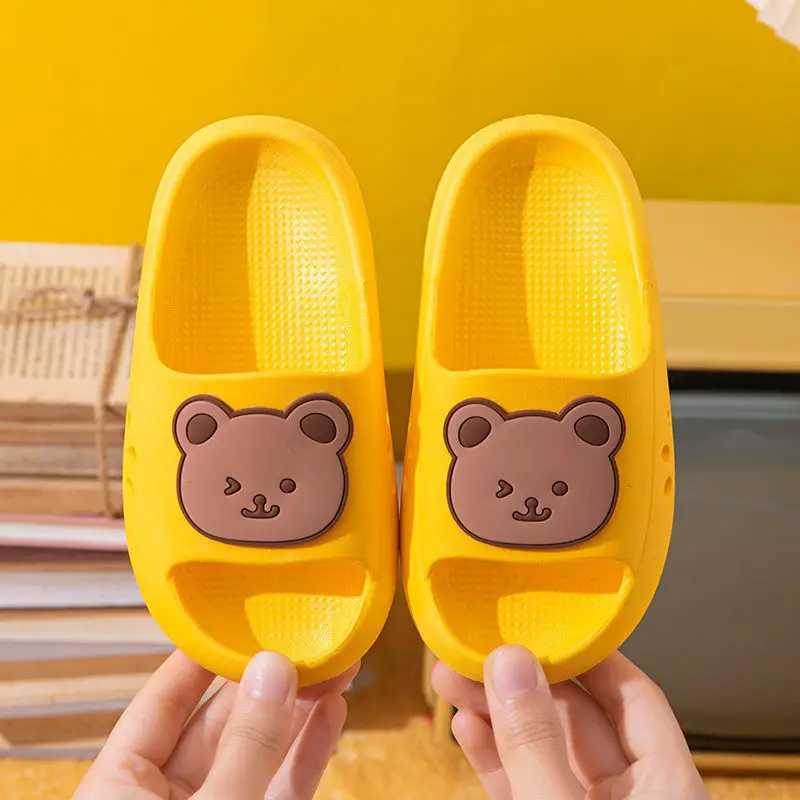 EVA Childrens Slippers Cute Cartoon Boys and Girls Toddler Bean Shoes Medium and Large Kids Parent-Child Summer SandalsT250311