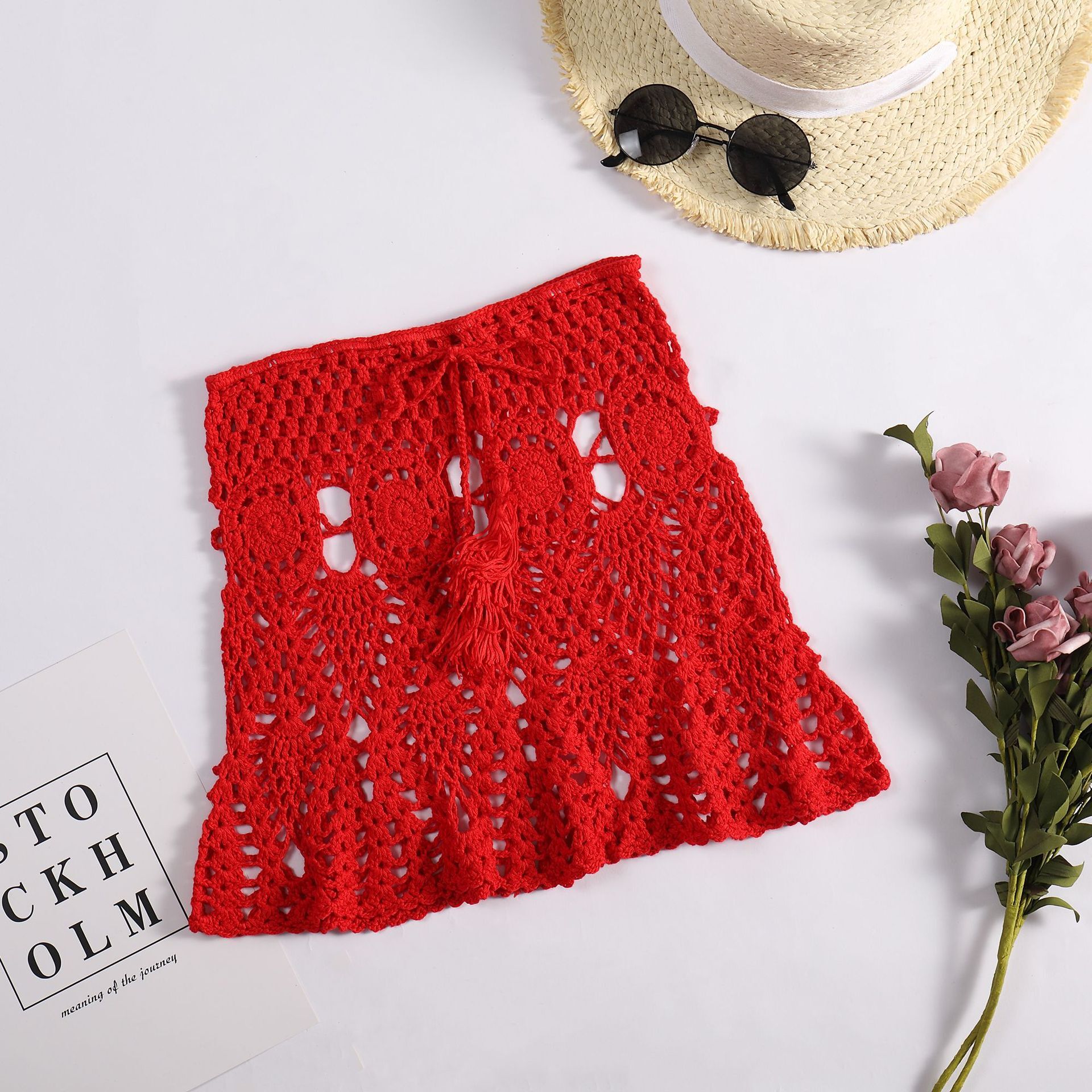 Hand Hook Half Sexy Short Women's Hollow Strap Wrapped Hip Beach Skirt