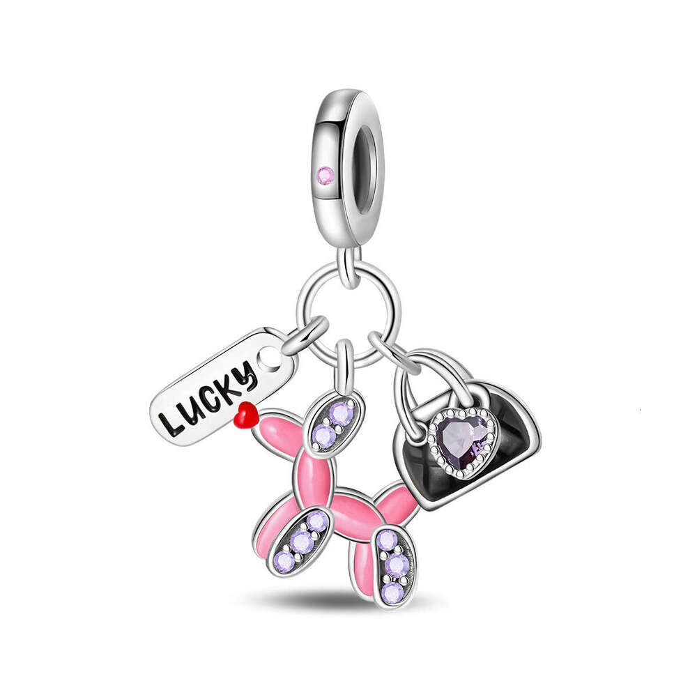 New 925 Sterling silver Flamingo Charms Sun Flower Pendant Beads FIT DIY Jewelry Accessories Bracelet 925 Sterling silver jewelry gift for women