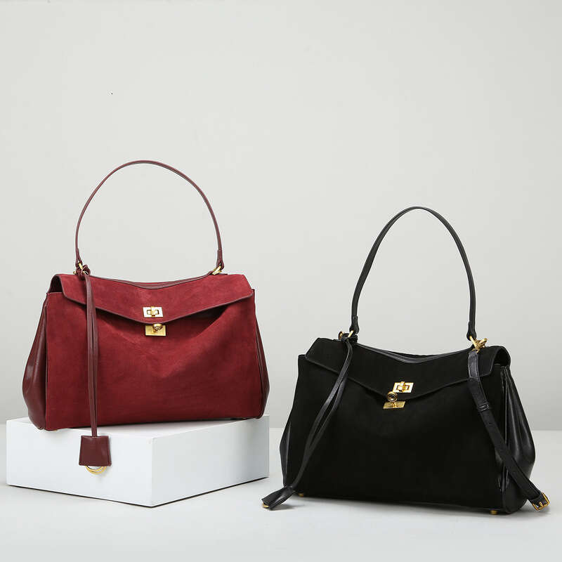 Women's Bags Handbag Tote Women, High-End Sense, Large Capacity Shoulder Fashionable Frosted Leather Women's Bag, Textured Work Commuting Ba