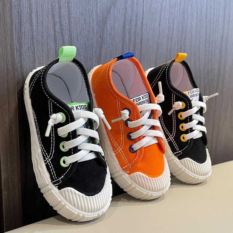Spring Summer Childrens Canvas Shoes Kids Casual Sports Running Shoe Soft Bottom Non-slip Breathable Toddler Flat SneakersXJ250311