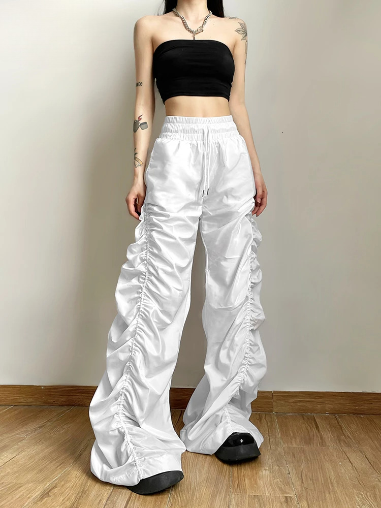 Nibber Fashion Trend Personalized Self-Confidence Avant-Garde Cool All-Match Casual Loose Girl High Waist Wide Leg Lantern Pants