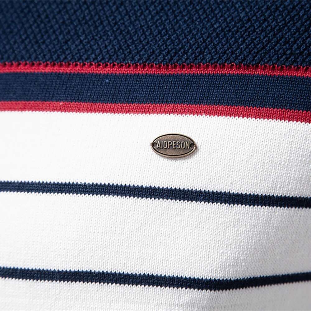 New O-Neck Cotton Pullover Men's Sweater Striped Casual Autumn And Winter High Quality Knitted Sweaters For Men