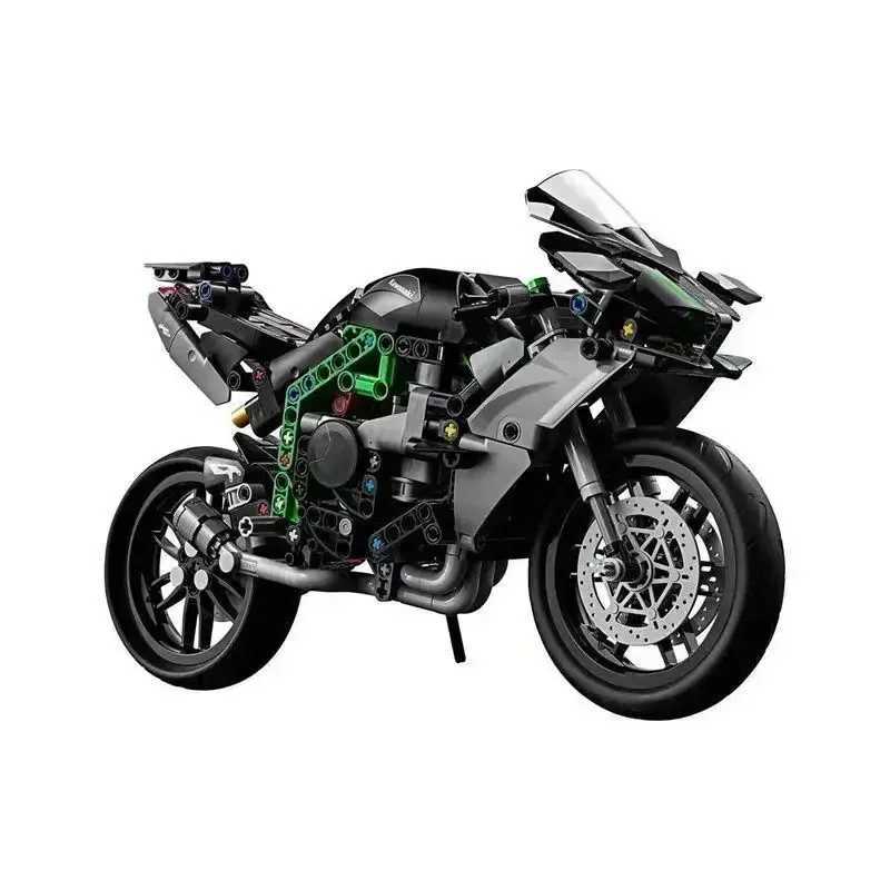 2024 New 42170 Technical H2R Motorcycle Building Blocks Speed Motorbike Racing Car Model Vehicle Toys B for Kids Boy GiftsC250311