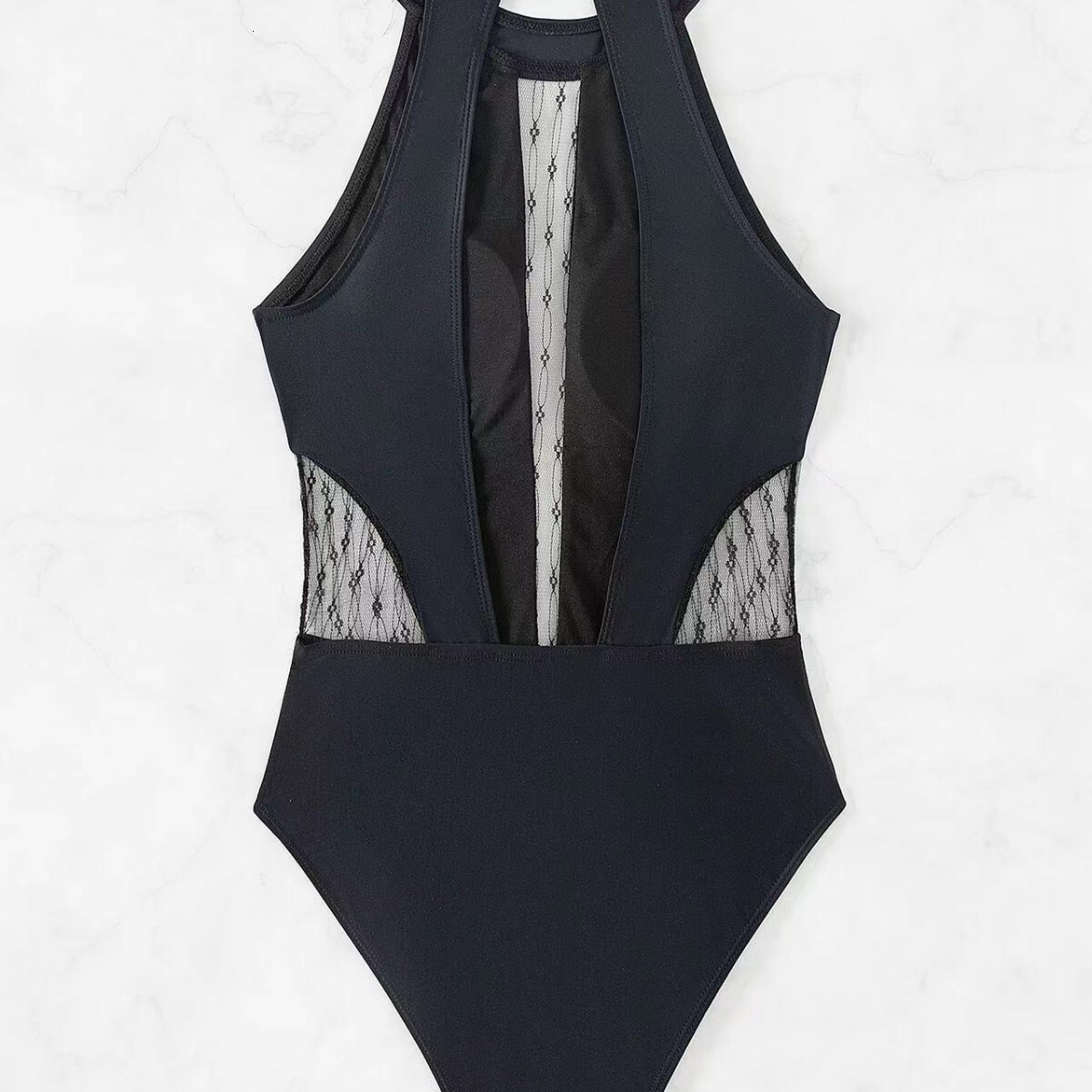 2025 One-piece Women's Swimsuit Hollow Deep V Lace Sexy Bikini Swimsuit Designer Trendy And Fashionable Beach Wear Covered With Mesh Hollow Women