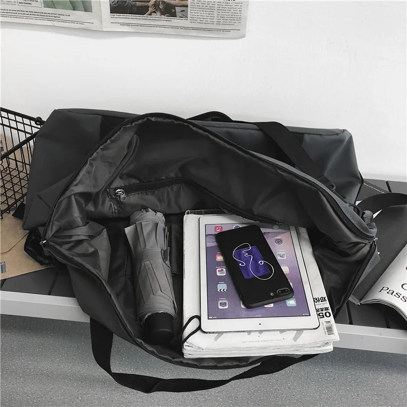 Custom travel bag with printed for couples large capacity shoulder luggage sports fitness 250311
