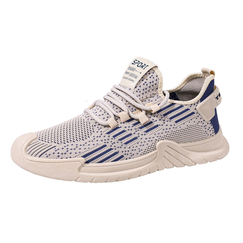 2025 Internet Celebrity Men's Sneakers Real Flying Woven Mesh Casual Shoes Ultra Light Breathable Running Shoes Outdoor Trend Versatile