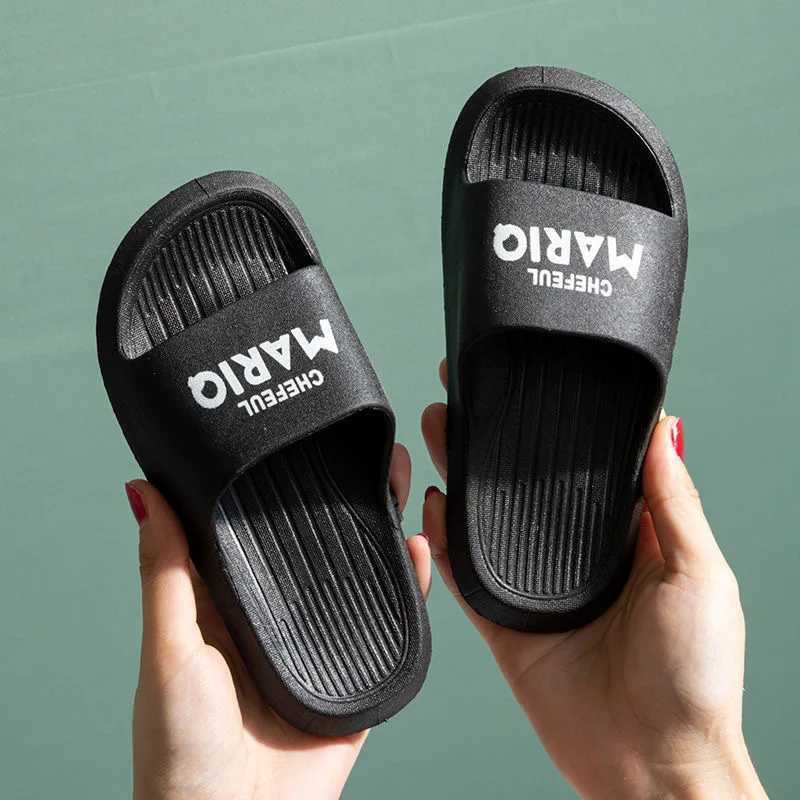 Summer Children Solid Color Soft Slippers Comfortable Breathable Non-Slip Cute Slippers Home Bathroom Beach Slippers Kids SandalT250311
