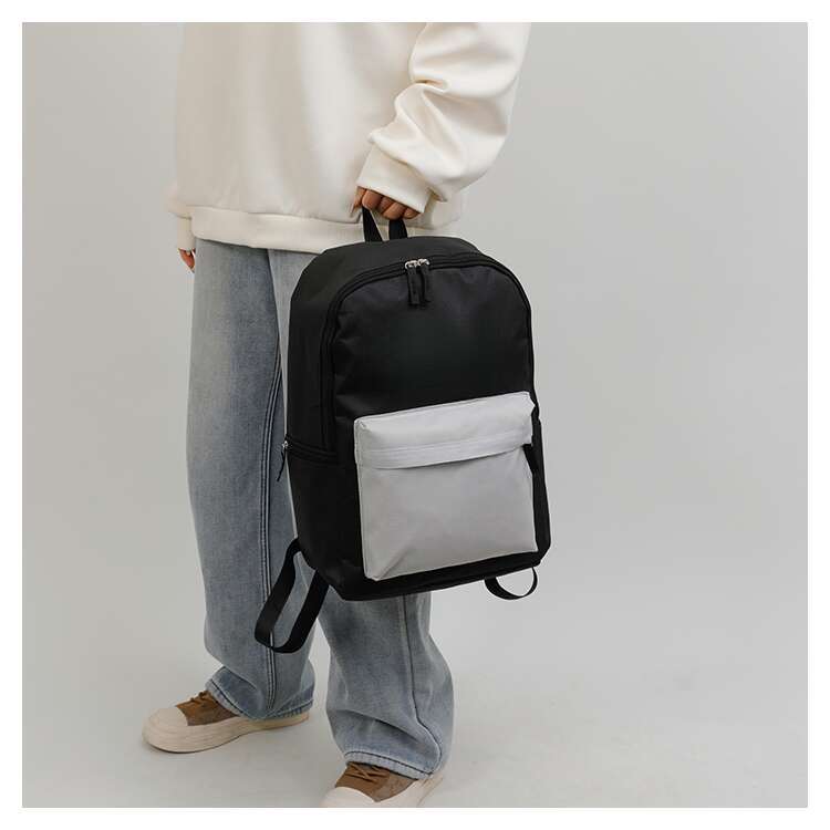 New minimalist and versatile casual college student contrasting backpack, travel bag, sports backpack, trendy brand