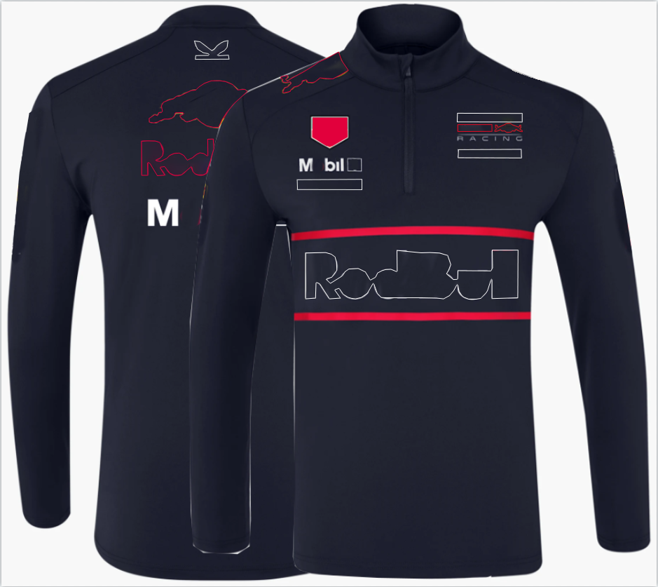 2025new Formula One racing polo suit Spring and Autumn team hoodie customization