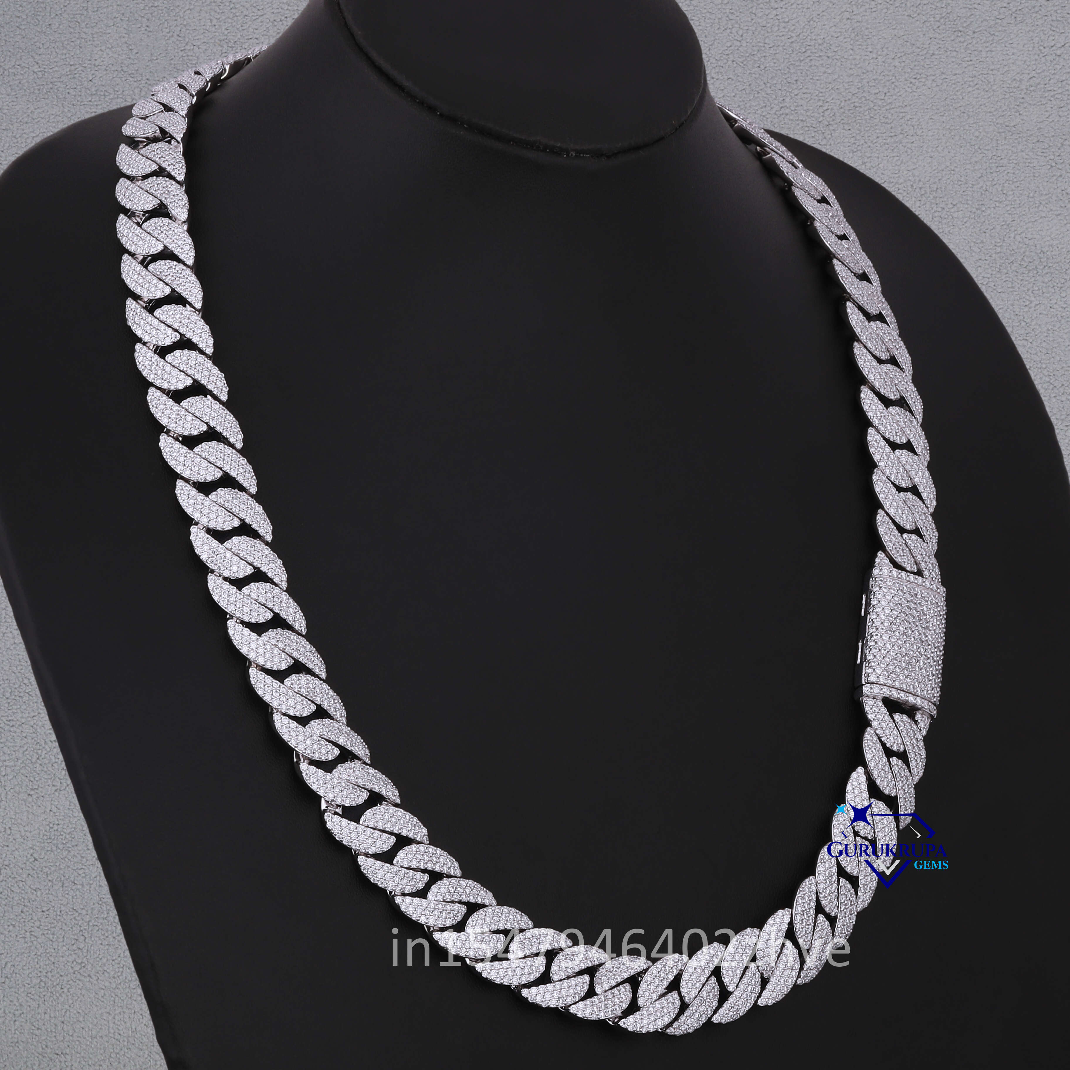 Top Selg Hip Hop Sterg Sier Cuban Chain with Moissanite Dias VVS Clarity Custom Unisex Jewelry Necklace