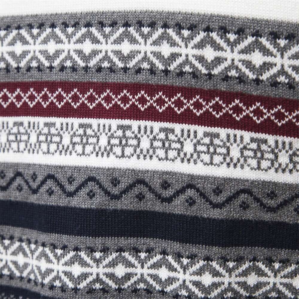 New Autumn High Quality Zipper Pullers Warm Winter Cotton Sweaters For Men Ethnic Patterns Casual Mens Sweater