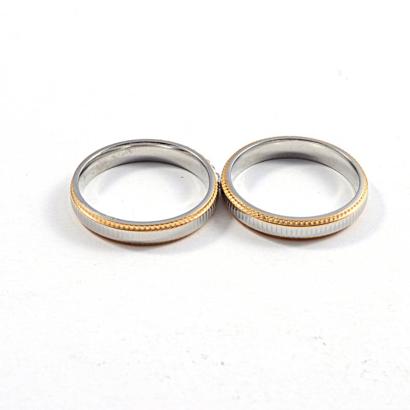 Fashion Women Men Letter Rings Stainless Steel Silver Rose Gold Zircon Simple Circle Nail Jewelry A Gift