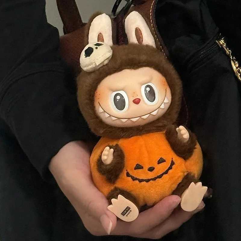 Labubu Pumpkin Monster Halloween Carnival Cute Cartoon Vinyl Doll Desktop Decoration Toy Gift Figures Decorative BirthdayPresentC250310