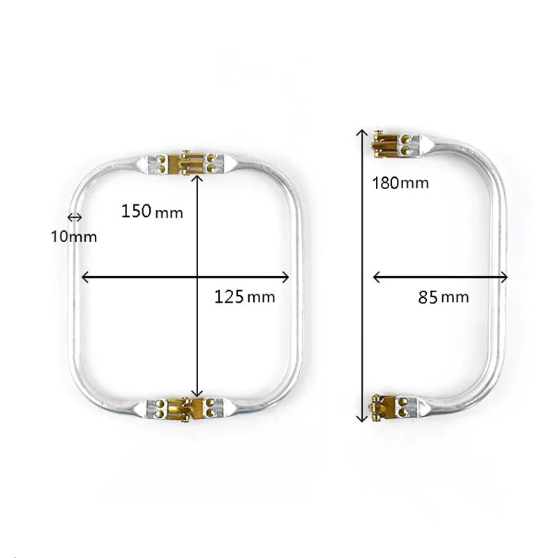 16cm18cm Metal Frame Purse Doctor Aluminum Tube Bag Handle Accessories Clutch Parts 3Color 250311