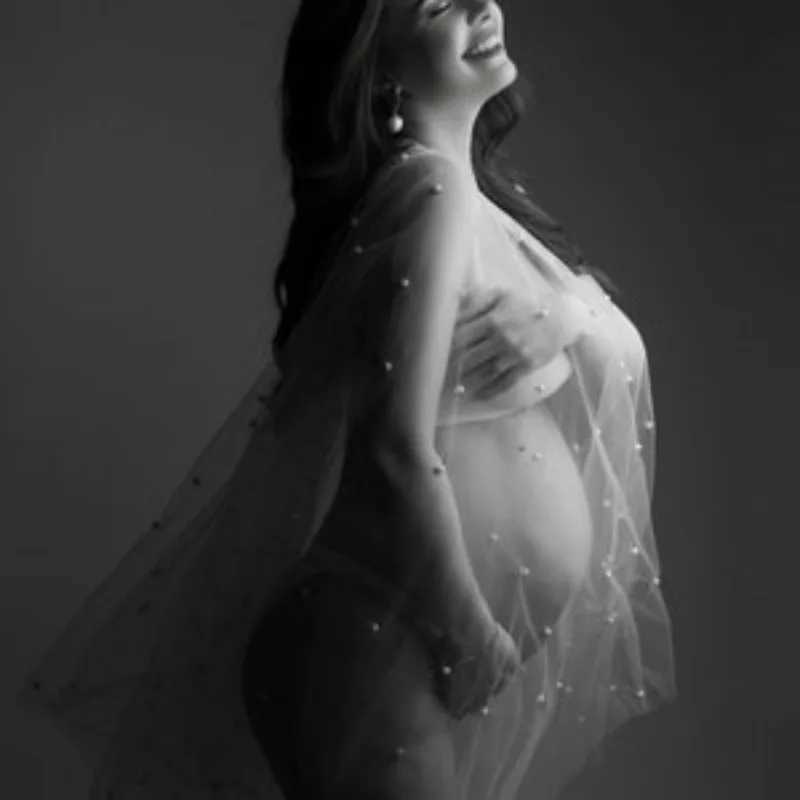 Pearls Maternity dresses photoshoot baby shower dresses pregnant woman Pregnancy Dress X250224