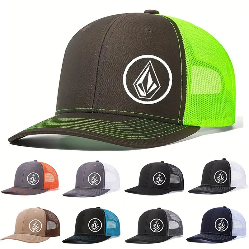 Simple symbol slightly curved printed baseball cap mens and womens outdoor sports events duck American truck driver hat tr 250311