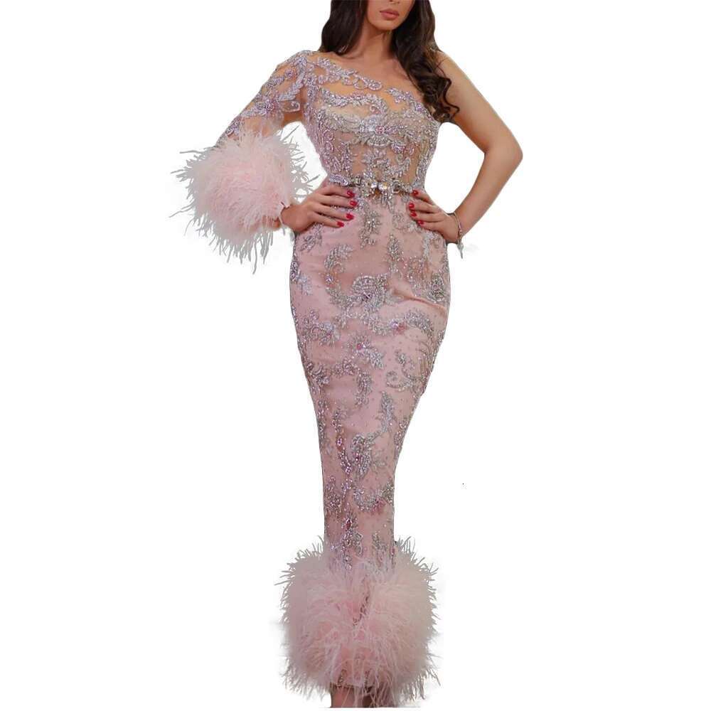 Elegant Black Mermaid Evening Long Sleeve Sexy Tassel High Slit Classic Party Dresses Formal Dress