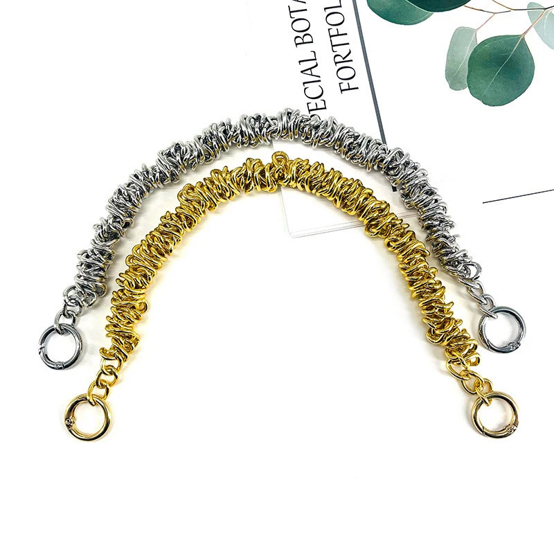 Exquisite Irregular Handbag Chain Metal Handle For Shoulder Bag Replacement Parts Women Accessories 37CM Short Strap 250311