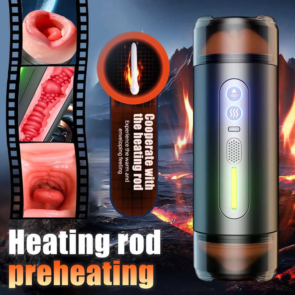 Blowjob Sex Machines Automatic Male Masturbator Cup Pocket Pussy Intelligent Voice Vaginal Penetration Adult Sex Toys For Men W250311