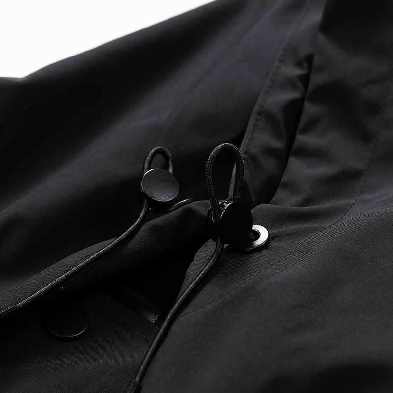 Men Jacket Hooded Big Pocket Windbreaker Trench Coats Oversize 6XL 7XL 8XL Plus Size Waterproof Camping Loose Thin SoftshellT250311
