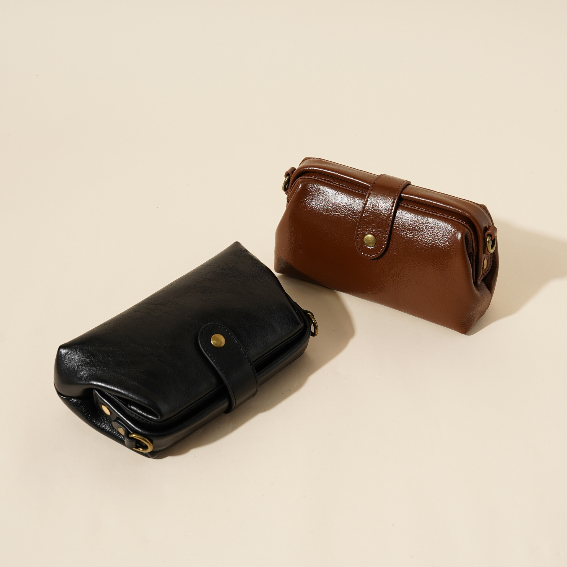 Top Layer Cowhide 2023 New Fashionable Versatile Casual Crossbody Trendy And High-End Genuine Leather Women's Bag, Shell Bag