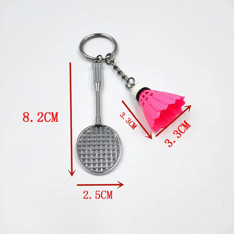 12Pcs Badminton Keychain Pendant Gift Badminton Keyring Mini Crafts Cartoon Badminton Pendant 250305