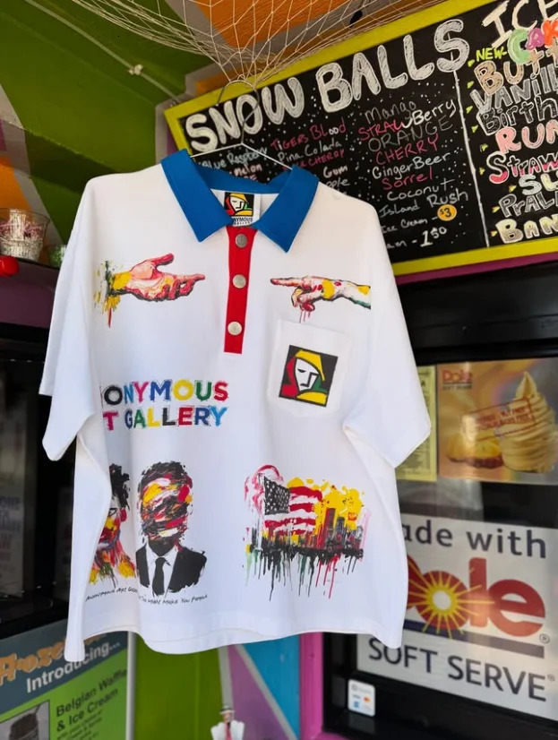 Summer Y2k cartoon retro graffiti print classic lapel short sleeved street loose Gothic couple casual beautiful T-shirt 250310