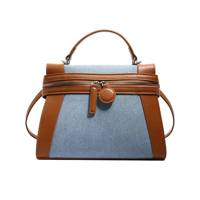 2025 New Fashion Texture Contrast Color Designer Trendy Single Shoulder Women's New Casual Large Capacity Portable Crossbody Bag