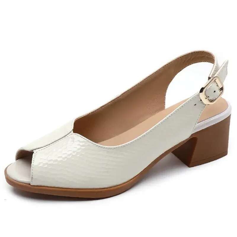 High Heel Elegant Comfort Fish Mouth Heel Plus Size Women Fashion Sandal High Heels Patent Leather Shoes Pumps
