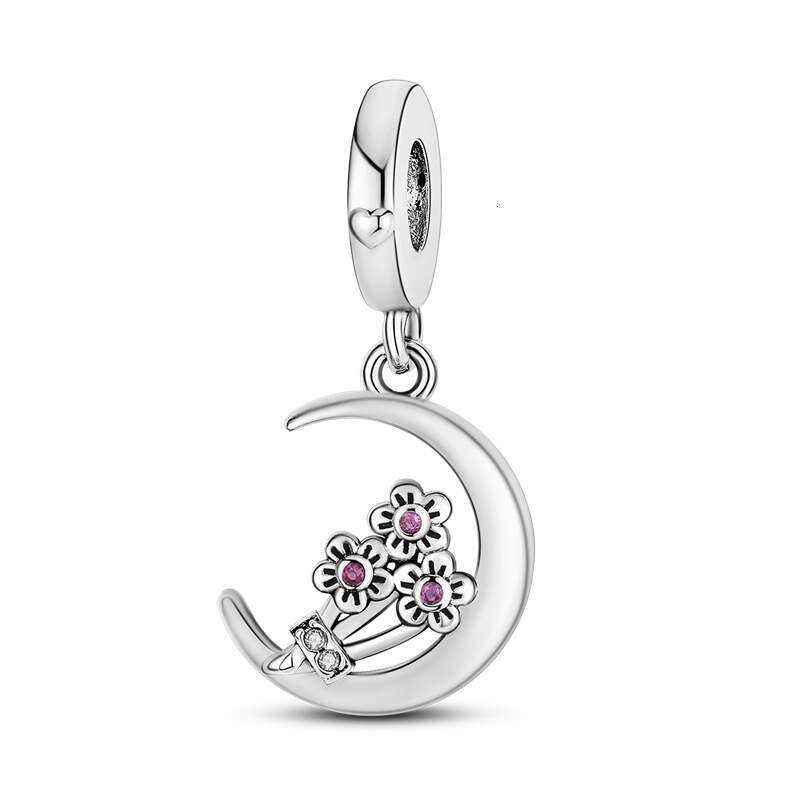 925 Sterling silver Plant Series Flower Charms beads Pendant DIY Accessories fit Bead Bracelet Necklace Making for women jewelry gift