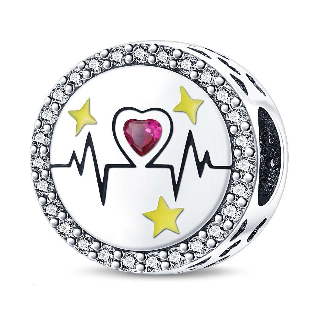 Valentine's Day birthday gift DIY jewelry accessories bracelet necklace heart Charms beads lucky pendant for women fashion jewelry gift