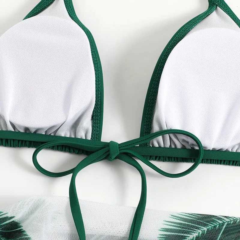 Womens Sexy Swim Bikini And Short Set Summer Suspender Triangle Split Light Three Piece Cool Swimsuit With Cover Up For SwimwearT250310