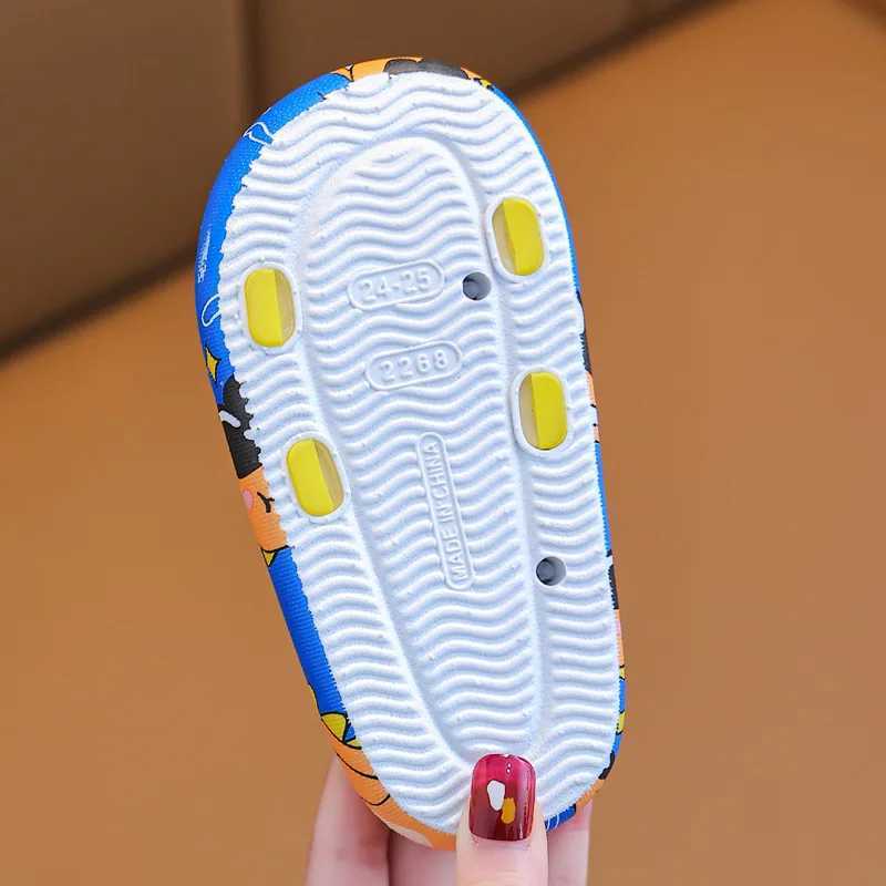 Cartoon Dinosaur Children Slippers Boy Girls Casual Shoes Flat Beach Water Shoes Indoor Soft Kids Cute Flip Flops for Boy GirlT250312