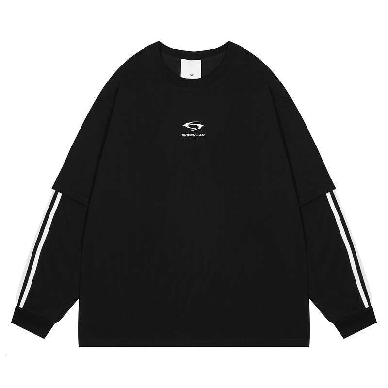YPRS Webbing Splicing Fake Two Long Sleeved China-Chic Brand American Outdoor Functional Sports Loose Top In Spring And Autumn
