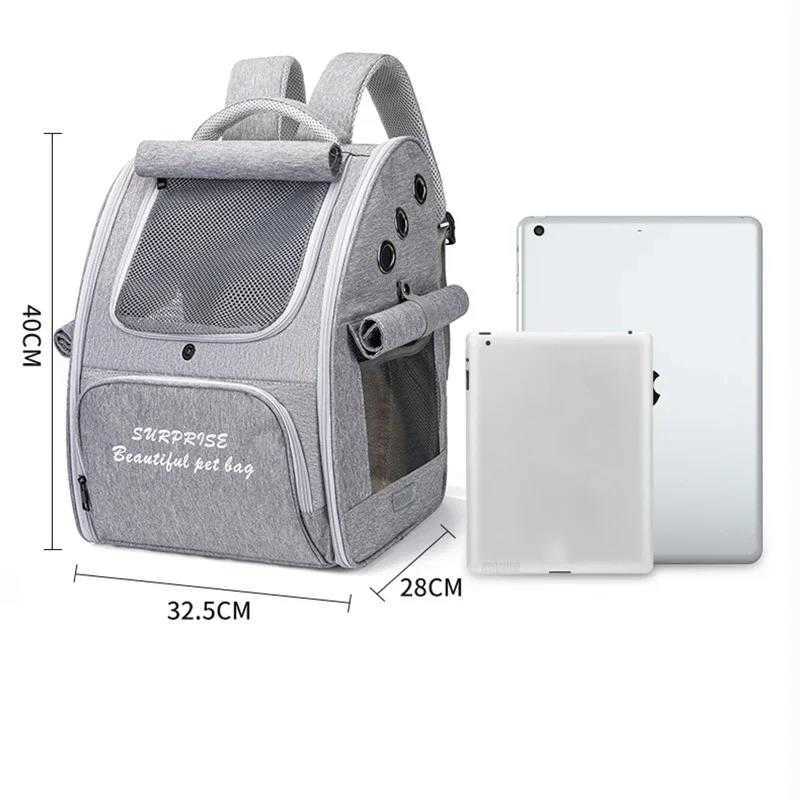Cat Backpack Pet Carrier Bag Portable Collapsible Breathable Thickened straps are easy to clean Pet Travel Carrier Backpack 250205