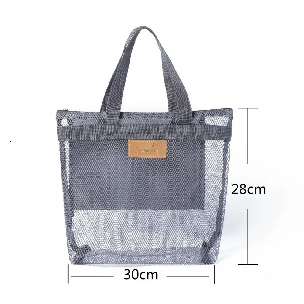Mesh Beach Bag Large Handbag Tote Carry Net Bags for Summer Travel R250311