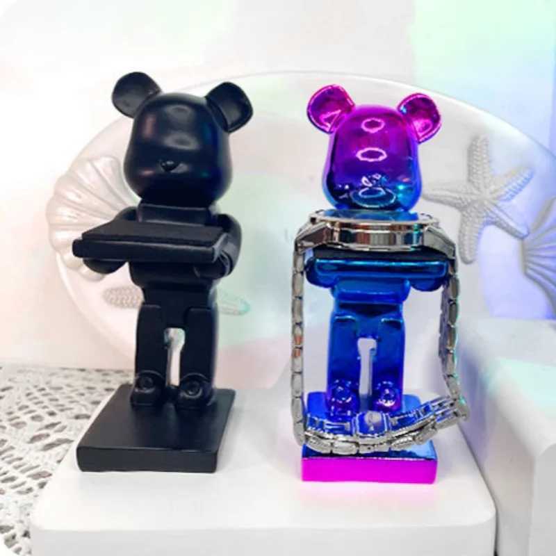Aesthetic Bear Watch Display Rack Holder Creative Plating Bear Figure Watch Storage Shelf Support Decoration Table AccessoriesT250310
