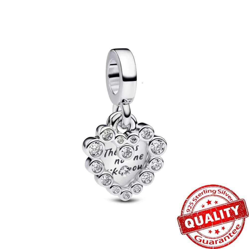 2025 Mother's day Amazing New 925 Sterling Silver Charms Love Mom Daughter Pink Charm Bead Fit S925 Snake Bracelet DIY Valentine's Day Jewel
