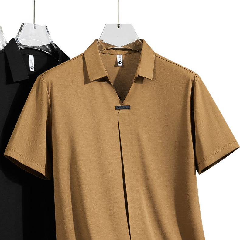tracksuit Summer seamless pressed glue high-end nylon ammonia short sleeved polo shirt, group activity wear, cultural wear