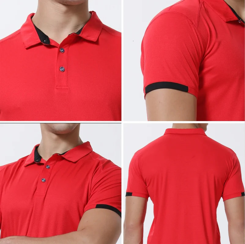 Casual Sports Quickdrying Lapel Shortsleeved POLO Shirt Cycling Suit Fitness For Men 250311