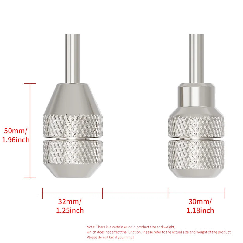 POPEIRONS 304 stainless steel tattoo machine with coarse flower self-locking handle 30/32mm in two styles 250306